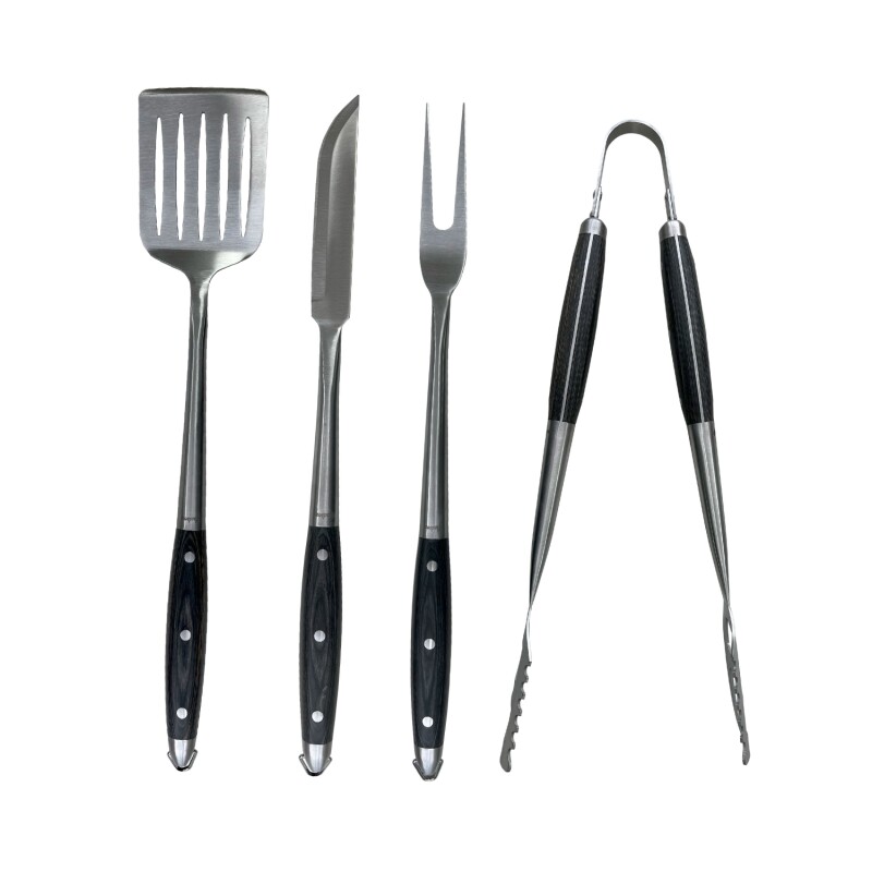Set asador parrillero 4 piezas Grill Tools Set asador parrillero 4 piezas Grill Tools