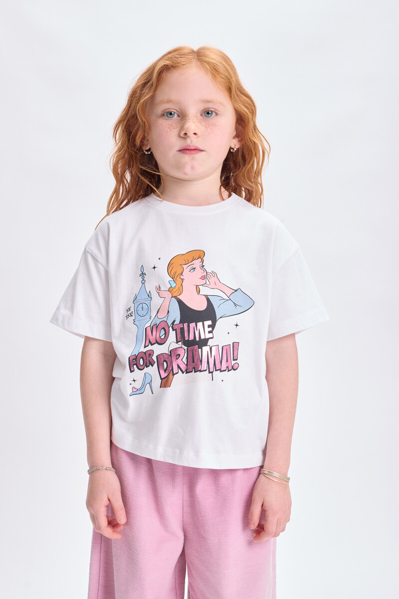 Remera manga corta Cenicienta Crudo