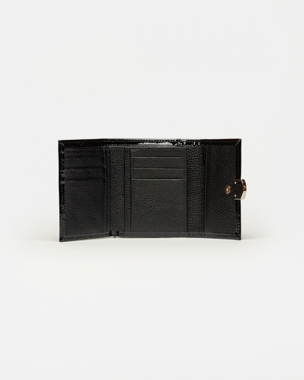 Billetera Marga en cuero charol Negro