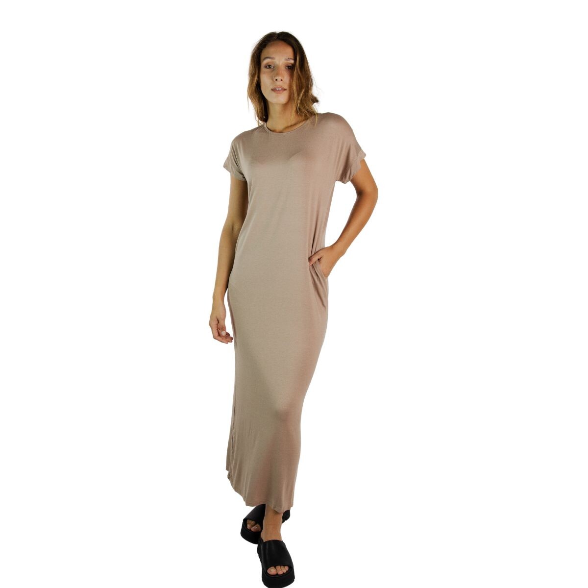 VESTIDO S-XXL - TOSTADO 
