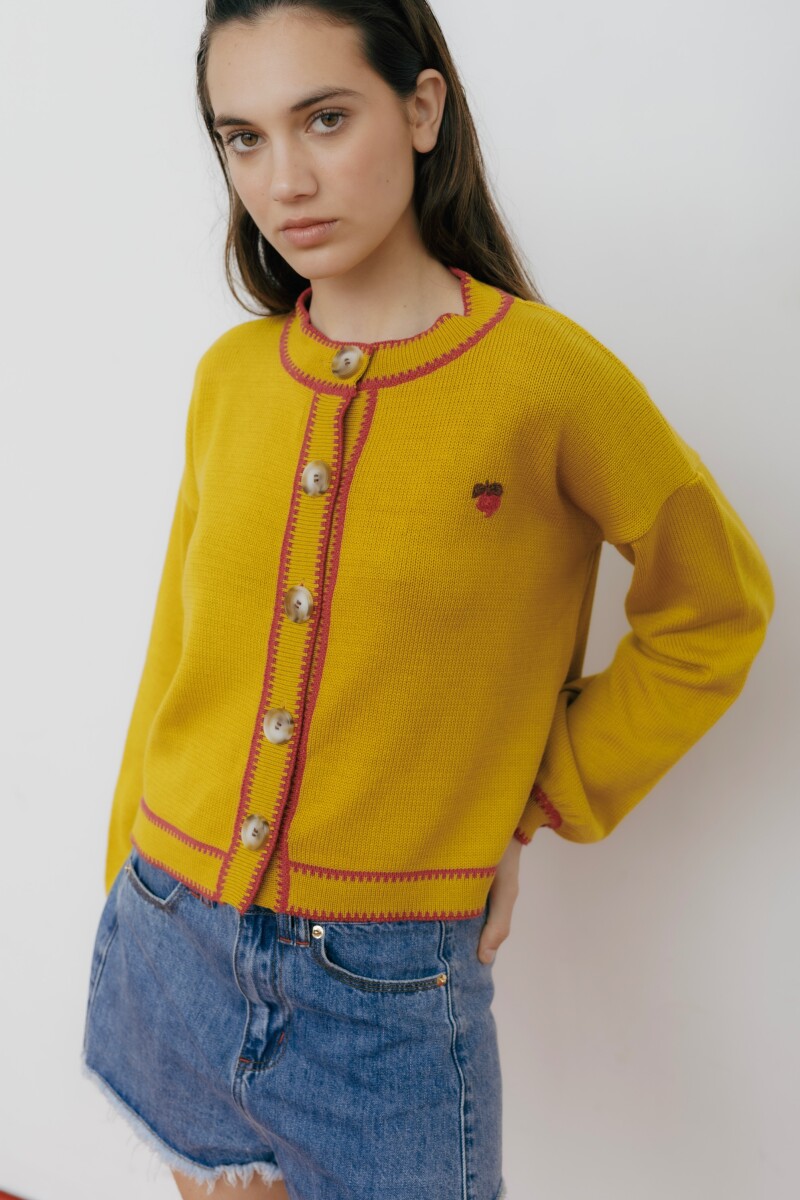 CARDIGAN TERRO LIMA Mostaza