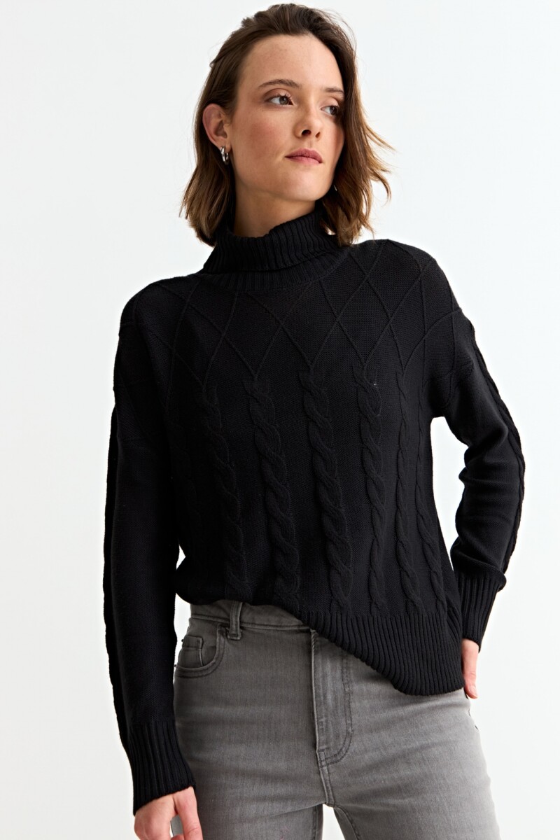Sweater con estructura NEGRO