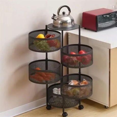 Organizador frutero 4 compartimentos Negro