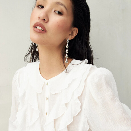 CAMISA FLORICA Blanco