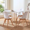 Juego de Comedor 4 Sillas Eames Cuadrada 80 Blanco