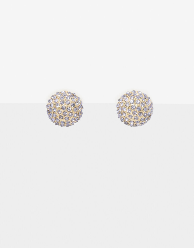 Aros Pasantes Strass Aro Pasante De Strass - Violeta Lila