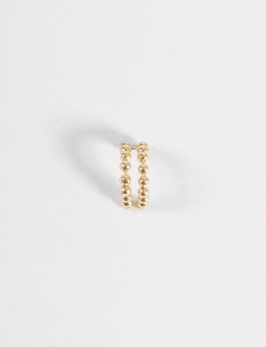 Earcuff perlas - dorado 
