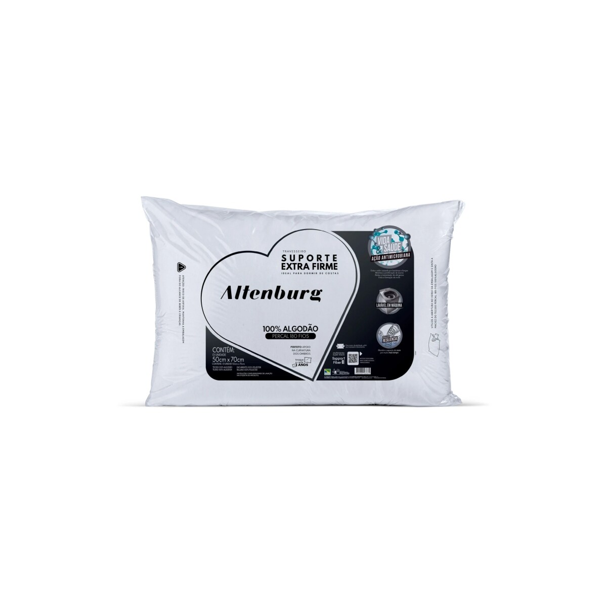 Almohada Fibra Blanco Extra Firme 