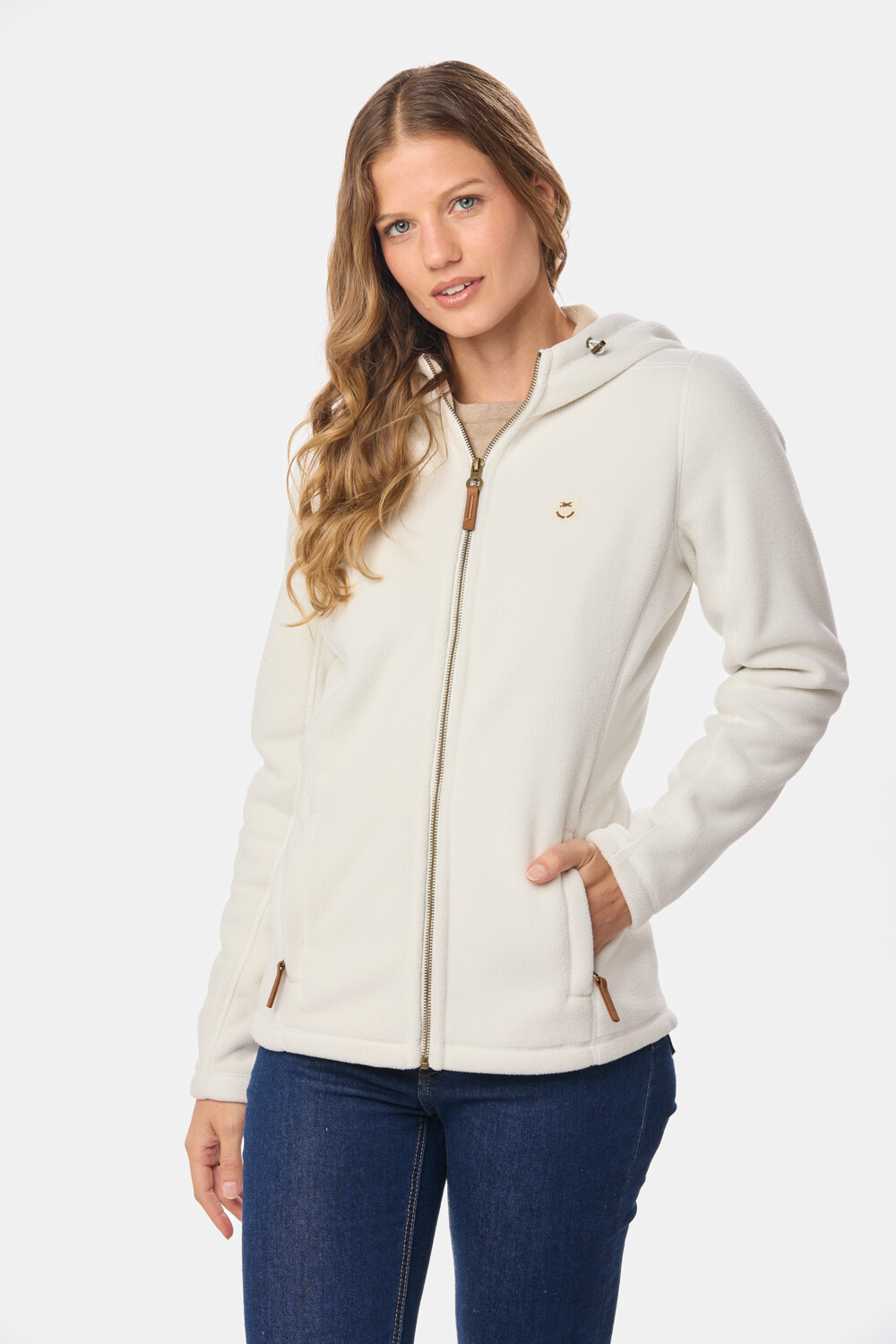 CAMPERA POLAR CON CAPUCHA Natural