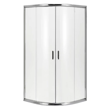 Mampara de Vidrio 8mm con Perfiles de Aluminio 90x90x200 cm GRIS