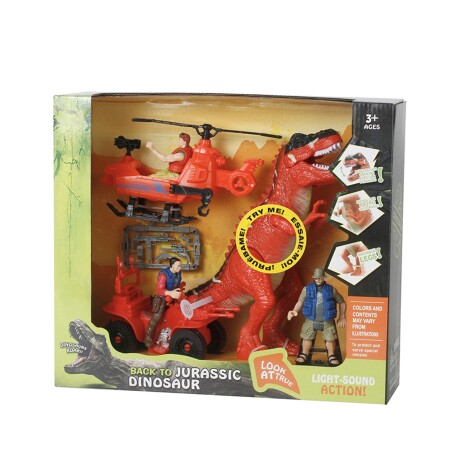 Set de Aventura Dino T-Rex con accesorios, luces y sonido Set de Aventura Dino T-Rex con accesorios, luces y sonido