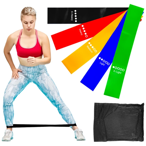 Bandas Elásticas Fitness Cinta de Silicona 5 en 1 Bandas Elásticas Fitness Cinta de Silicona 5 en 1