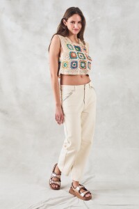 Top Crochet Nacar