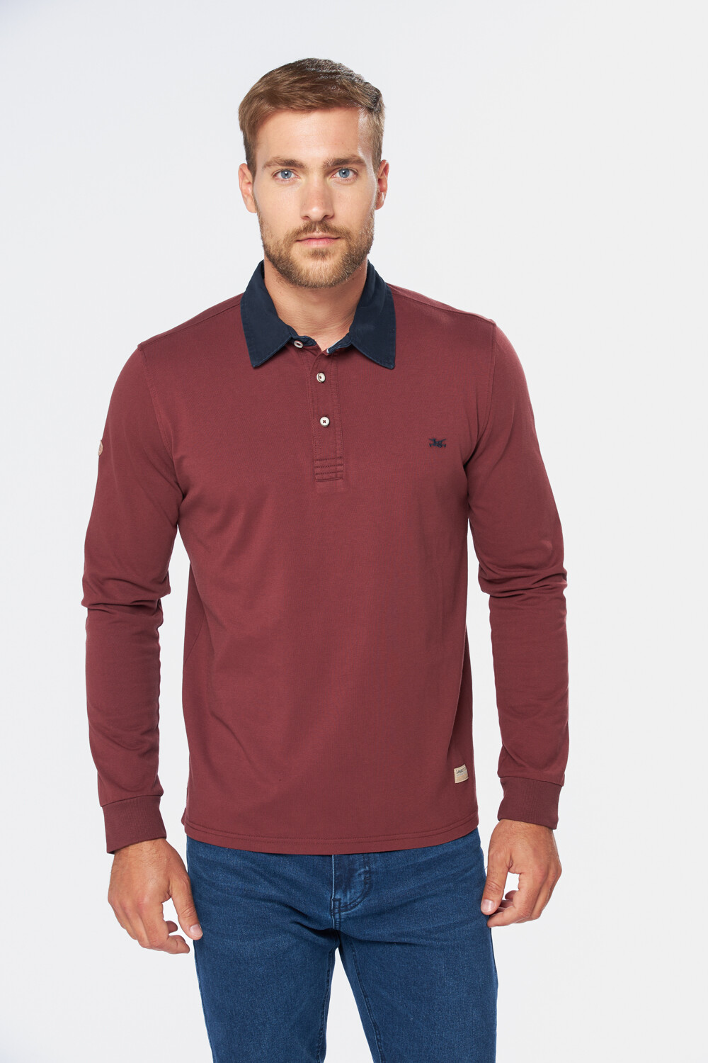 REMERA POLO LISA Bordo