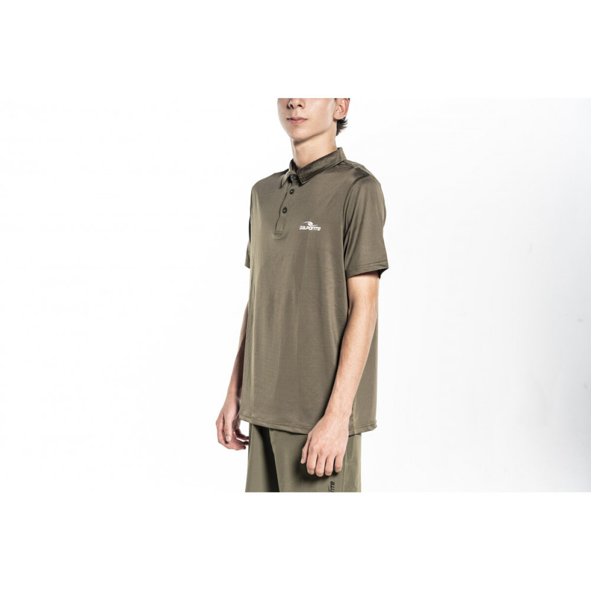 RAPID POLO T-SHIRT MEN BLACK - VERDE MILITAR COLOR LISO 