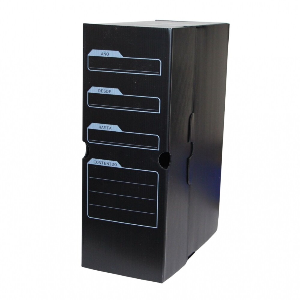 CAJA BIBLOS PARA ARCHIVO DE 13CM COLOR NEGRO CAJA BIBLOS PARA ARCHIVO DE 13CM COLOR NEGRO