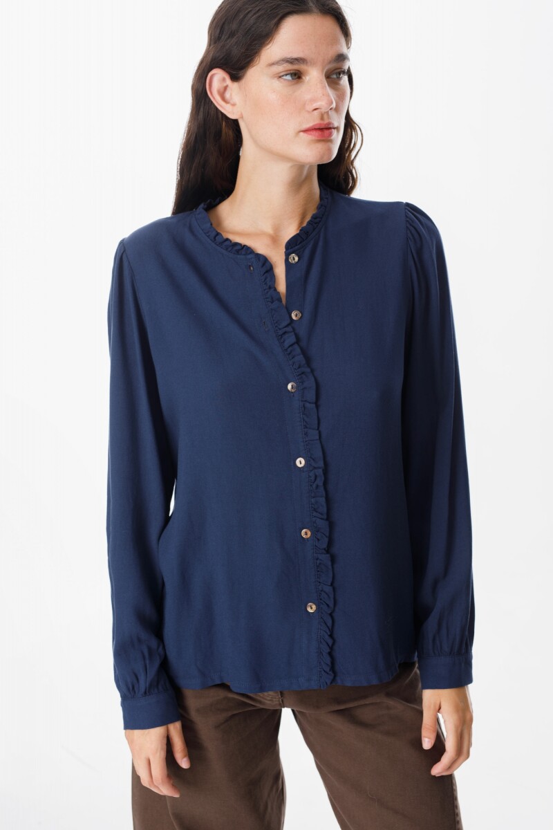 Camisa Soft Azul Marino