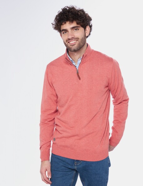 BUZO TEJIDO DE ALGODÓN Coral