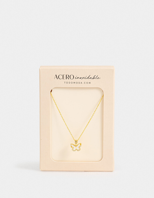Cadena Corta con Dije Acero quirúrgico Cadena De Acero Quirúrgico Con Dije - Dorado