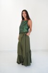Wave Skirt Lino Verde