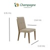 SILLA ALTA - MADERA CINAMOMO - TAPIZADO BEIGE TRAMADA SILLA ALTA - MADERA CINAMOMO - TAPIZADO BEIGE TRAMADA