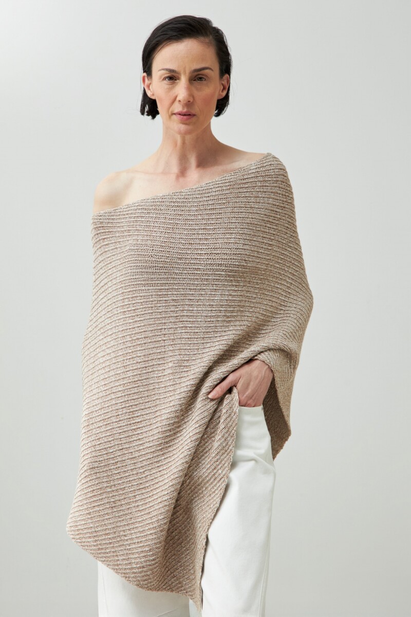 Capa tejida irregular tostado