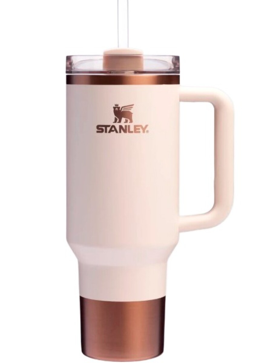 Stanley Quencher Combinado con Dorado 30oz - Beige 