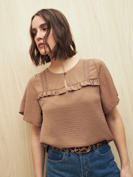 BLUZA ALLIOE BUTTER MARRON