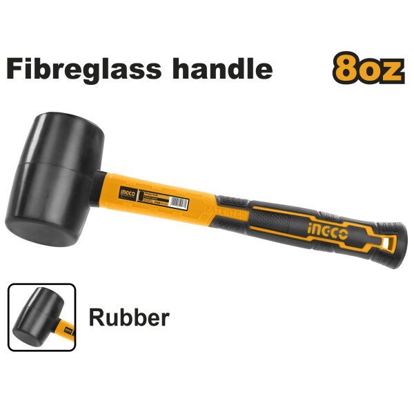 MARTILLO DE GOMA 220G INGCO HRUH8208 MARTILLO DE GOMA 220G INGCO HRUH8208