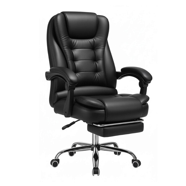 Silla Oficina Sillon Escritorio Ejecutiva Ergonomica Cuero con apoyapies IMBACK Color Negro Silla Oficina Sillon Escritorio Ejecutiva Ergonomica Cuero con apoyapies IMBACK Color Negro