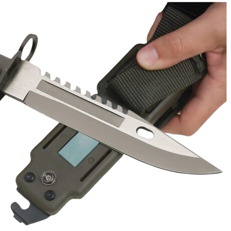 Cuchillo táctico con piedra de afilar - Bayoneta Cuchillo táctico con piedra de afilar - Bayoneta