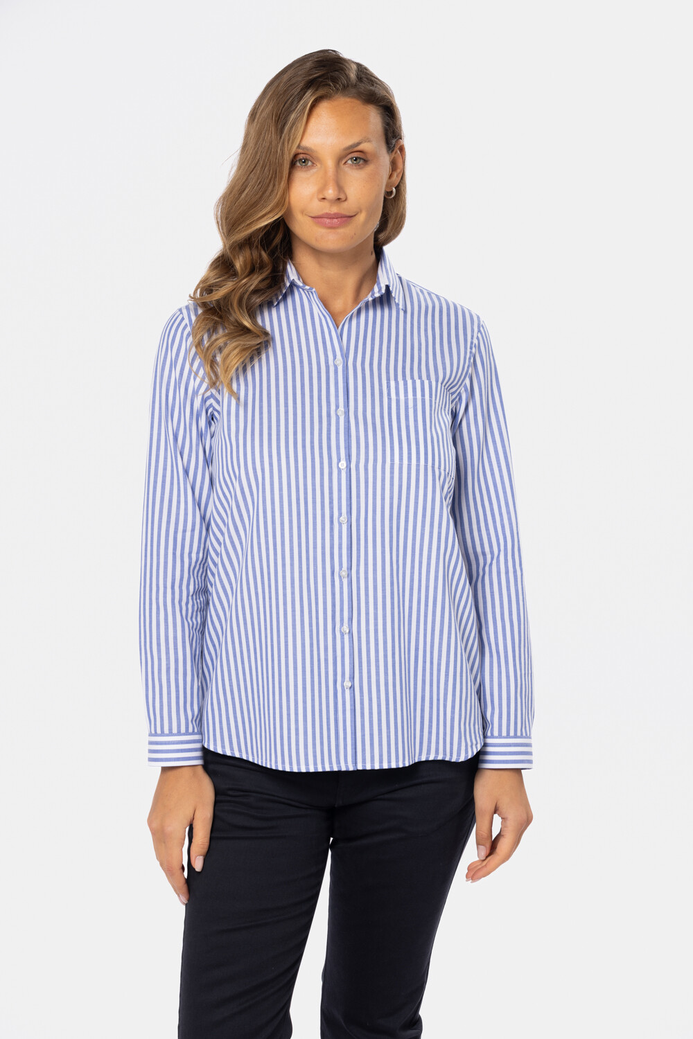 CAMISA HOLGADA RAYADA Piedra