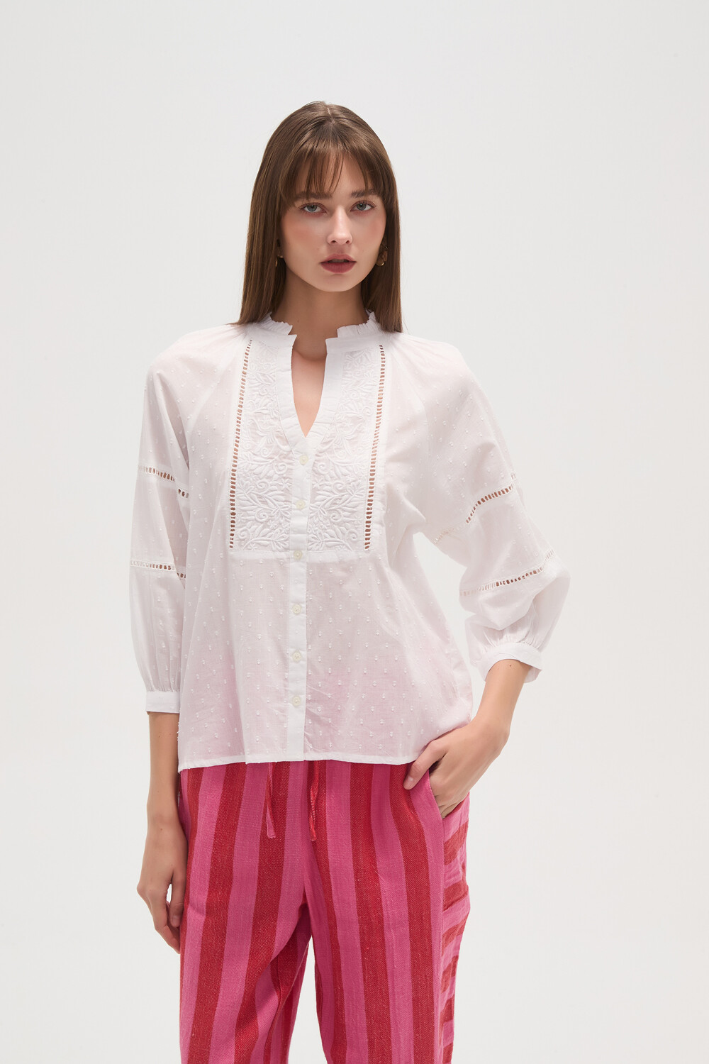 Blusa Shetland Blanco