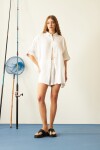 Camisas con botones de carey blanco