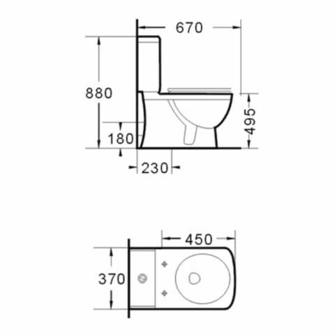 Inodoro largo ALTO c/Tapa slow close Montano Blanco Dmc Inodoro Largo Alto C/tapa Slow Close Montano Blanco Dmc