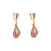 Caravanas gota irregular colores - Plata 925 rodinada con una micra de oro rosa - zirconia - CA8464 conpiedra