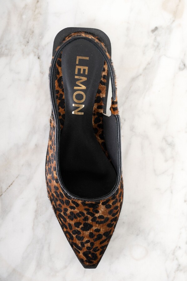 Ballerina Cuero Animal Print Marron