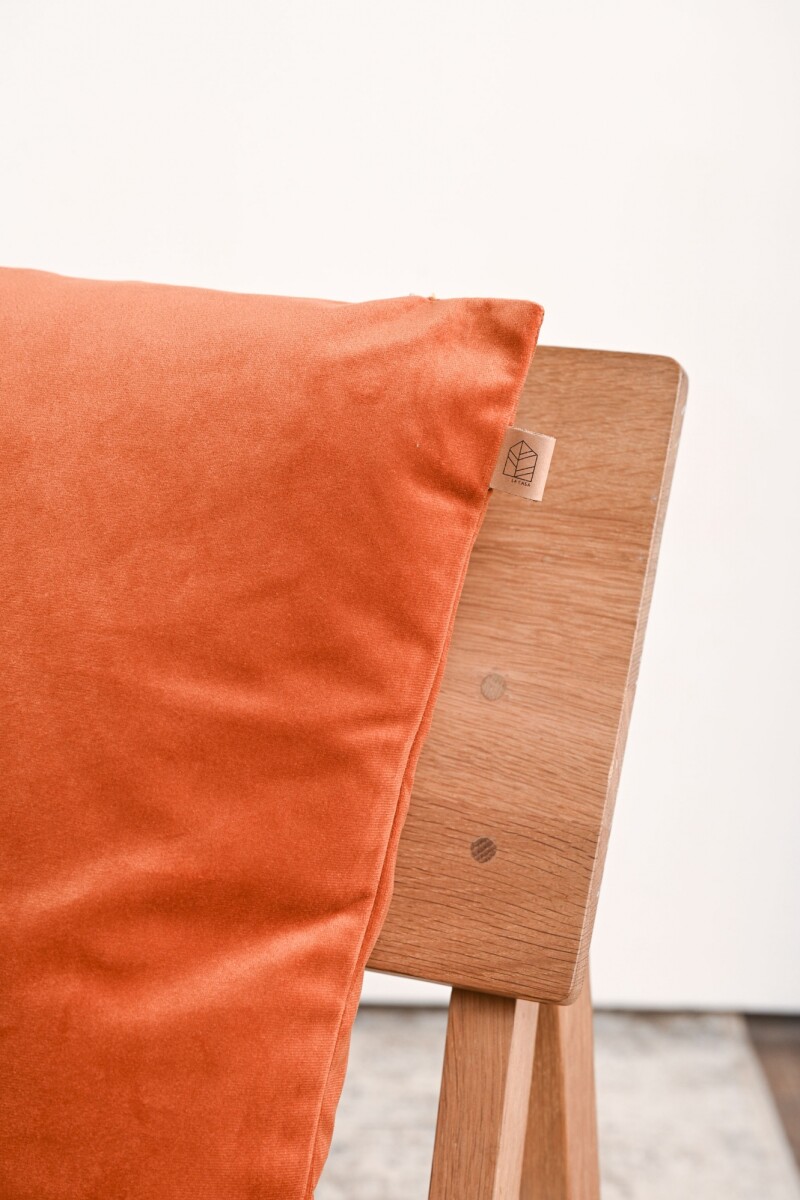 Almohadón Velvet Cuadrado Ladrillo