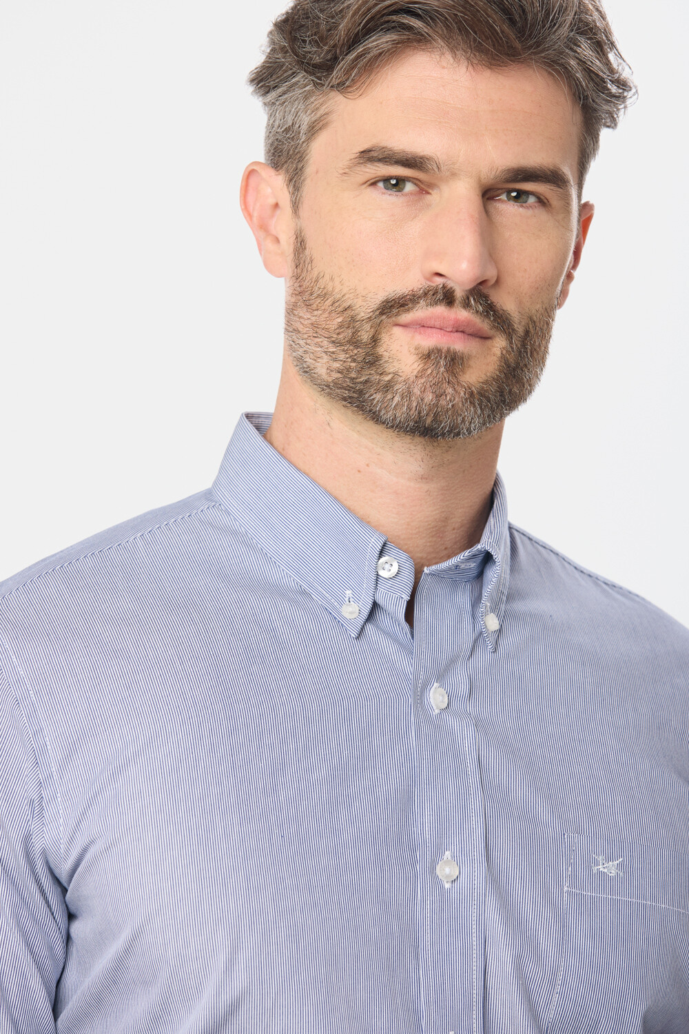 CAMISA SPORT A RAYAS Azul