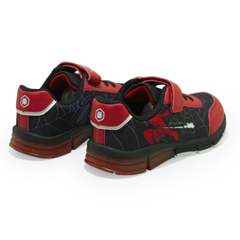 Championes Disney Marvel Spiderman Con Luces de Niños - SPICFW25500 Negro-rojo