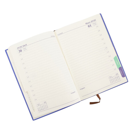 Agenda 2026 de cuerina lisa con indicador Agenda 2026 de cuerina lisa con indicador