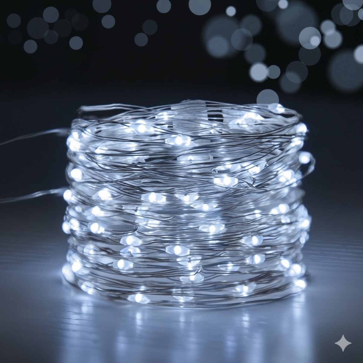 GUIA LUCES 100 CHISPITAS FIJAS BLANCAS 