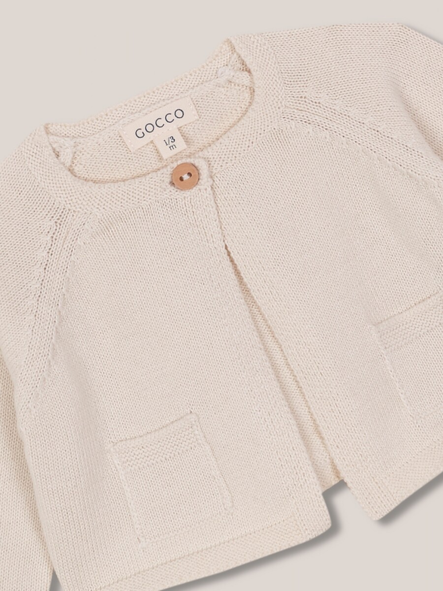 Chaqueta De Punto Blanco