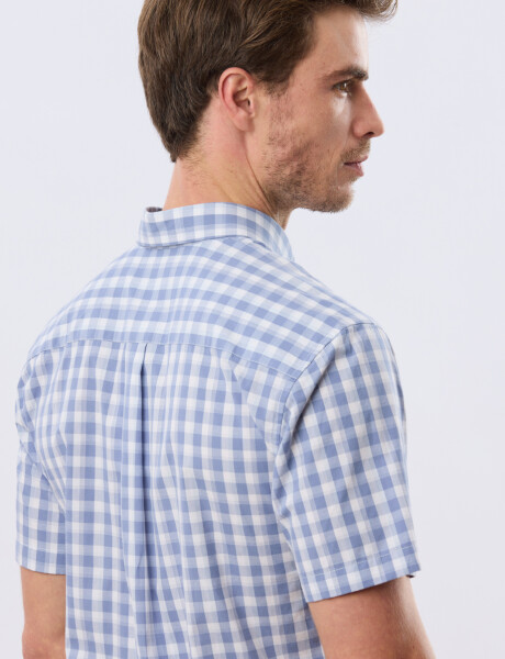 CAMISA CUADROS Azul Claro