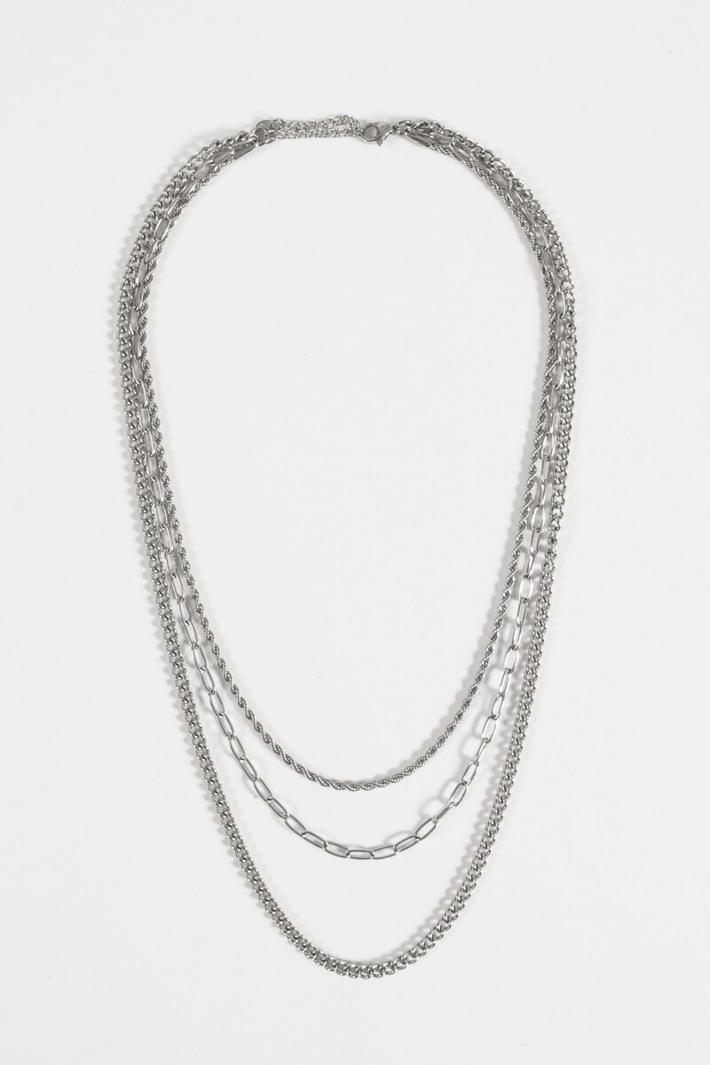 Collar triple vuelta acero dorado
