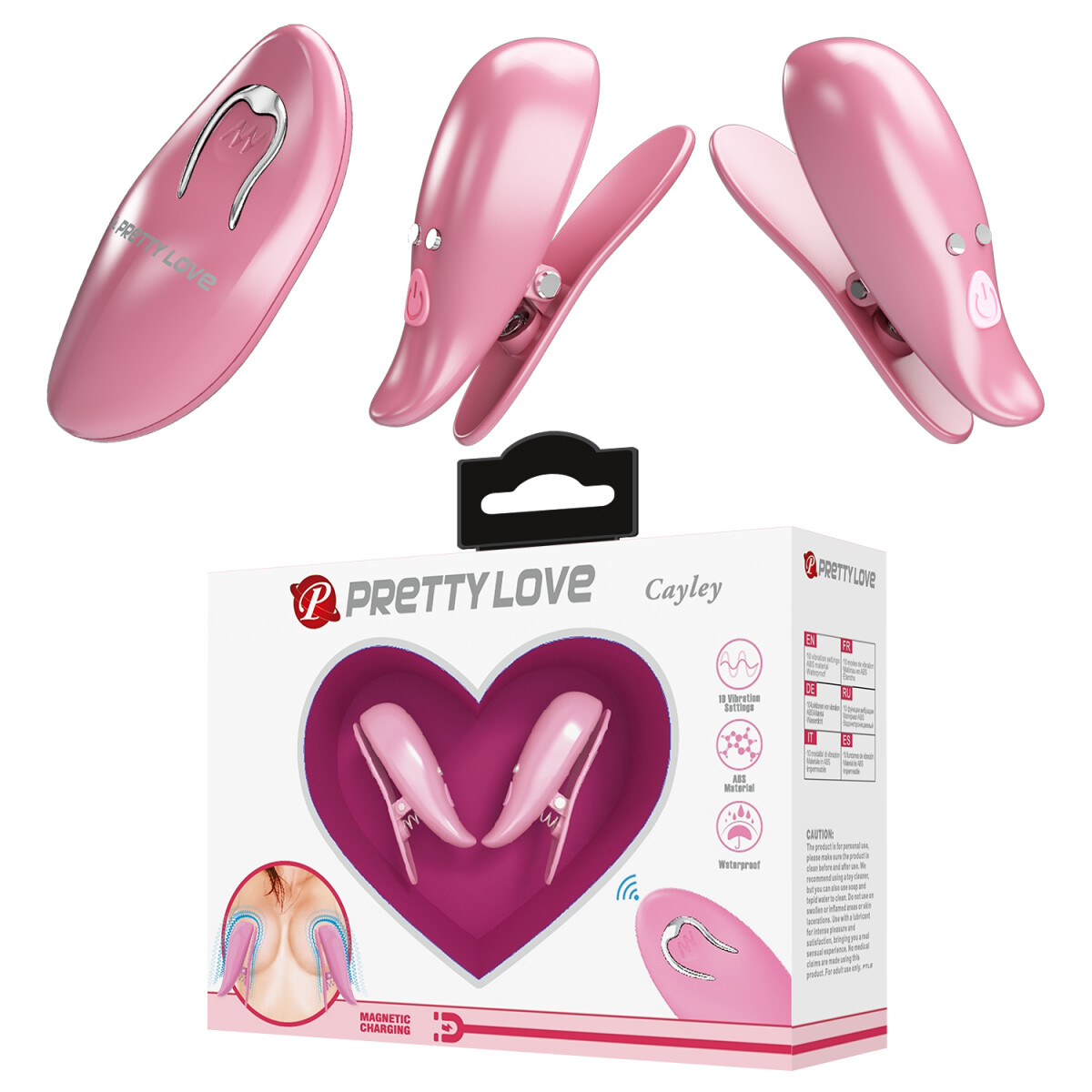 Pinzas Vibradoras para Pezones Cayley Pretty Love 