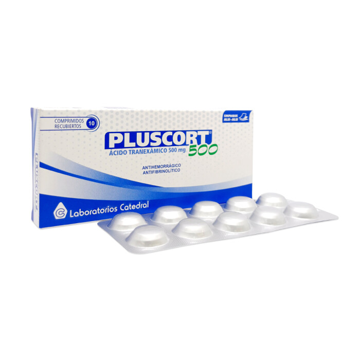 PLUSCORT 500 MG.ACIDO TRANEX CJX10 COMP. única