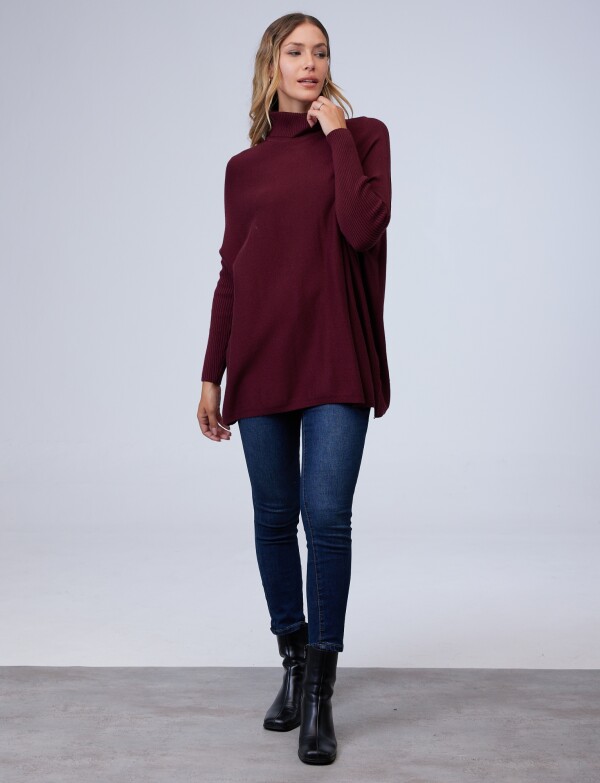 Polera Oversize BORDEAUX