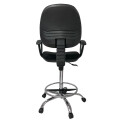 Silla alta de cajero Negro