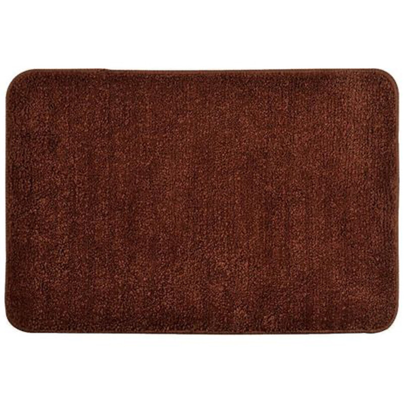 Alfombra De Baño Dohler En Microfibra 60x40cm Chocolate